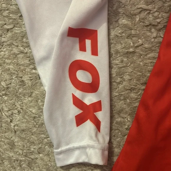 Fox Racing Red & White Long Sleeve Riding Shirt - Picture 2 of 5